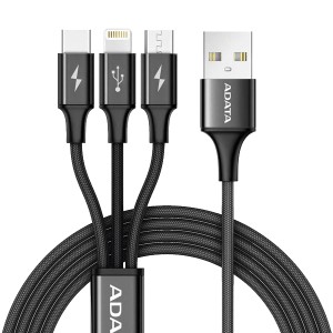 کابل شارژ ای دیتا مدل Micro USB/USB-C/Lightning